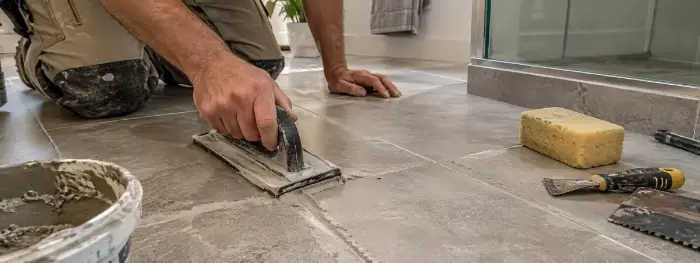 Completed tile repair by John's Handyman Service in Preston